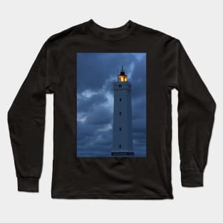 Blavand lighthouse at dusk Long Sleeve T-Shirt